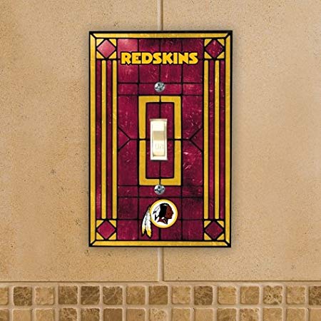 NFL Art Glass Switch Cover NFL Team: Washington Redskins
