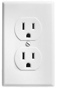 EZ Faceplate Wall Outlet Covers Compatible with Leviton - White 1 Screw Traditional (10 Pack)