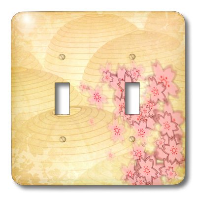 3dRose lsp_171718_2 Image of Asian Lanterns with Pink Cherry Blossoms Light Switch Cover