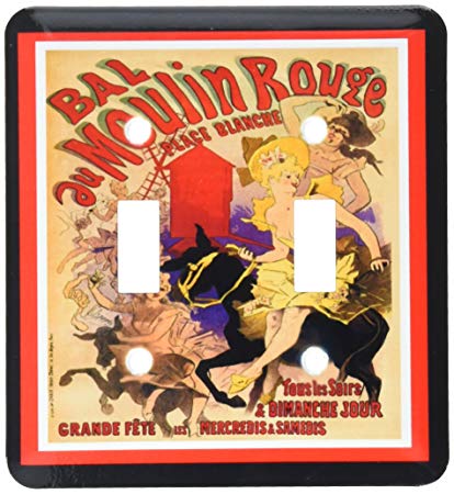 3dRose LLC lsp_109016_2 French Moulin Rouge Art Nouveau Poster Double Toggle Switch